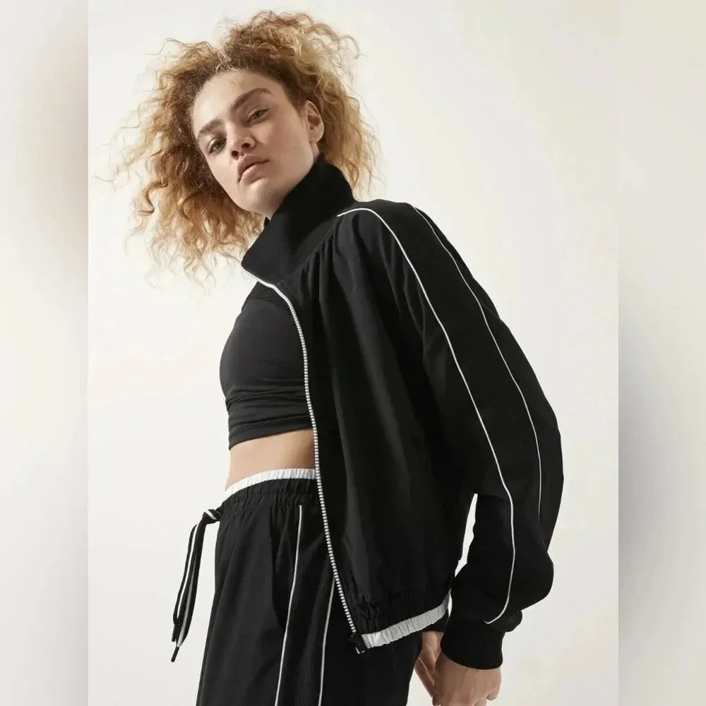 Athleta Brooklyn Track Bomber Jacket, size M